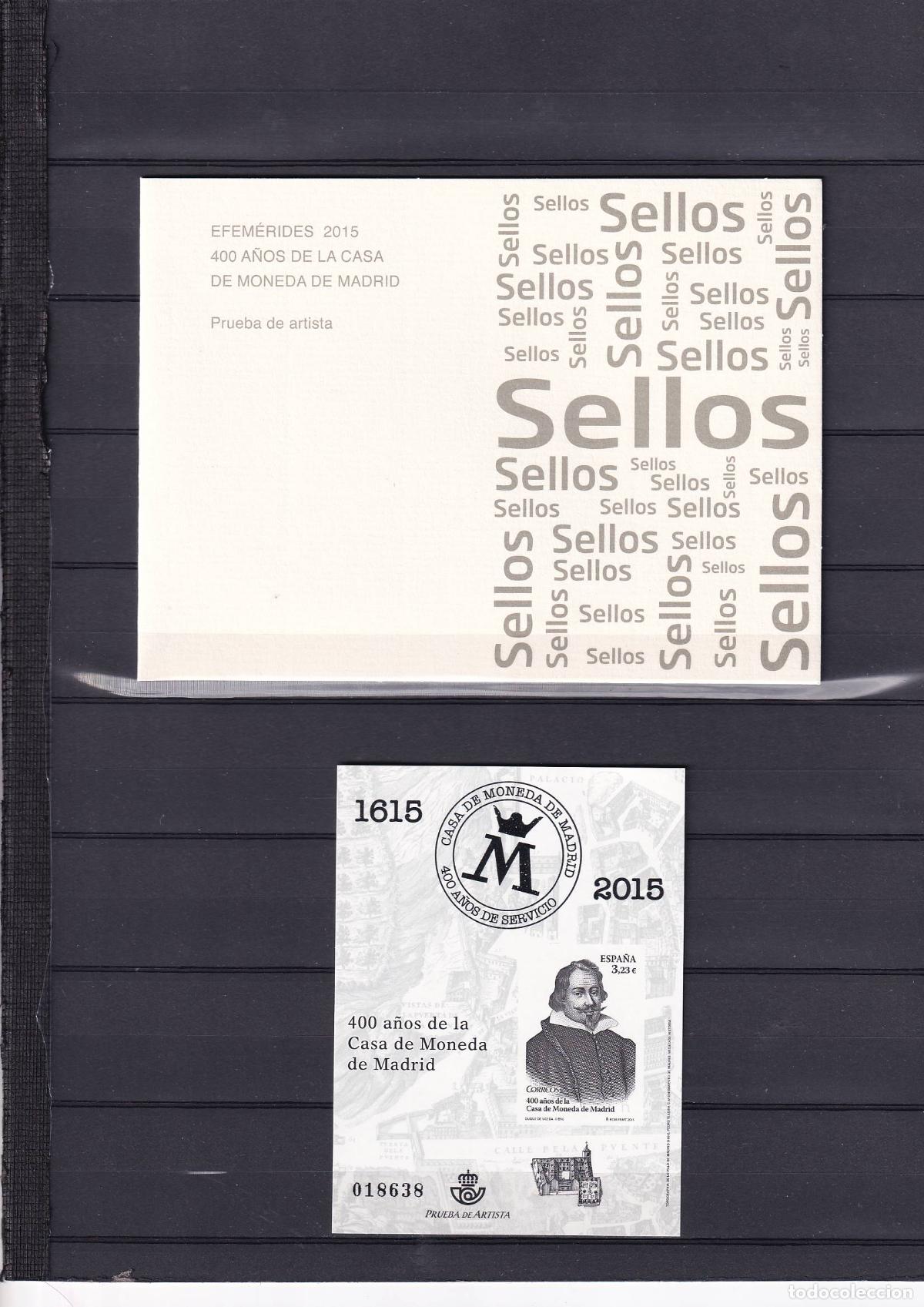 Stamps: Sellos Espa&ntilde;a Pruebas de Lujo n 124 con carpetilla en NUEVO perfecto estado