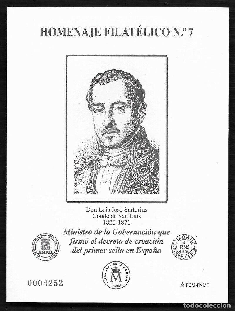 Stamps: Sellos Espa&ntilde;a a&ntilde;o 2011 Homenaje Filatelico n 7 Conde de San Luis v.c. 18 &euro;