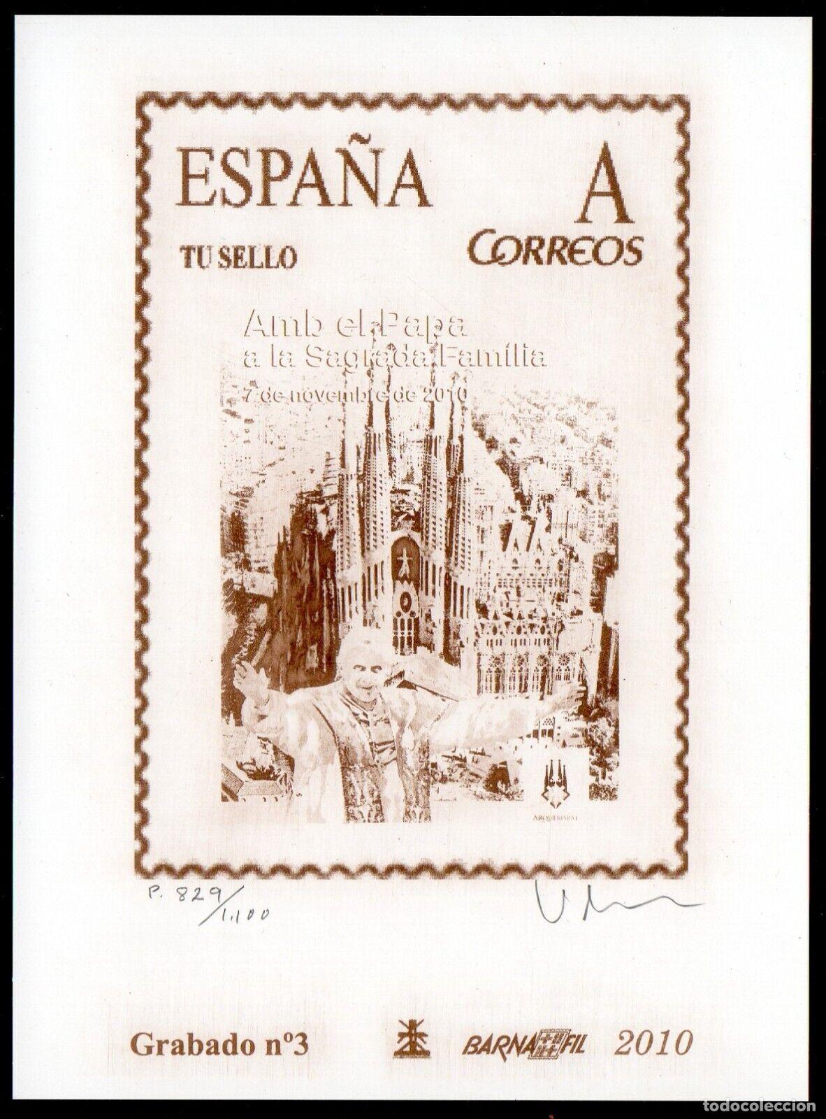 Stamps: Sellos Espa&ntilde;a a&ntilde;o 2010 Grabado Barnafil n 3 IMPECABLE
