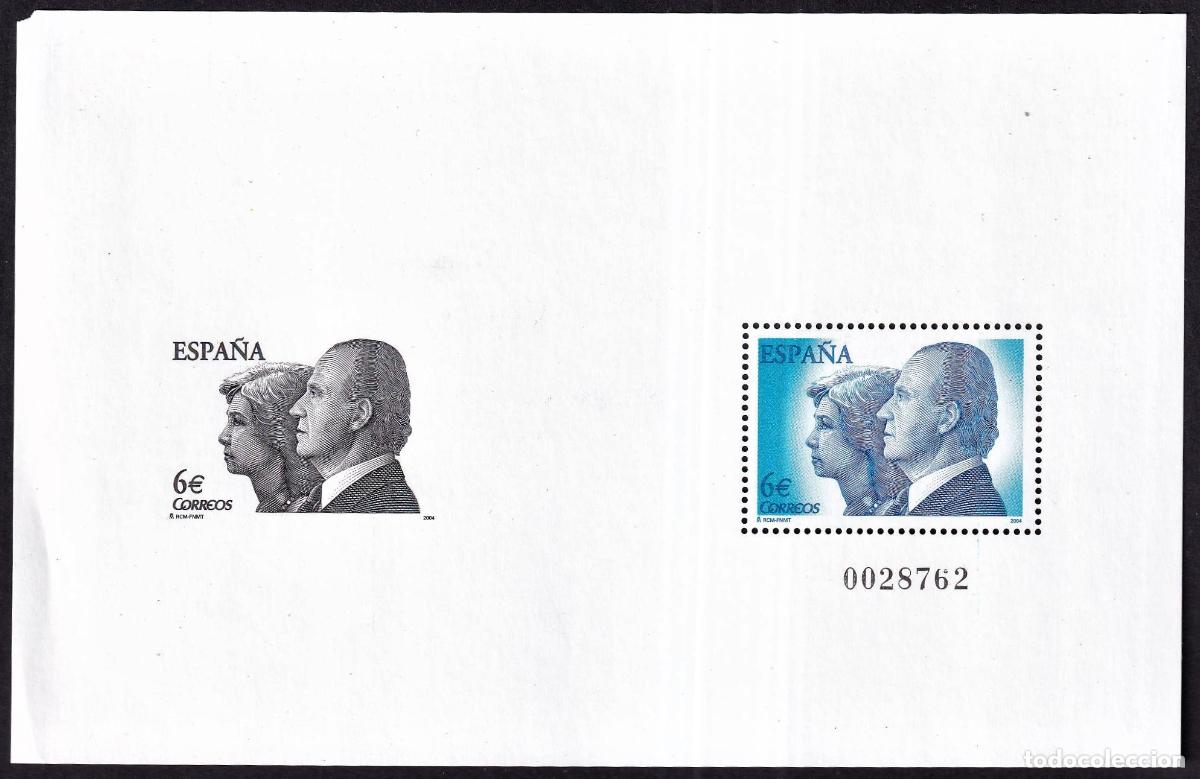 Briefmarken: Sellos Espa&ntilde;a a&ntilde;o 2004 hojita bloque 4087A sin carpetilla esquina sup izq roma