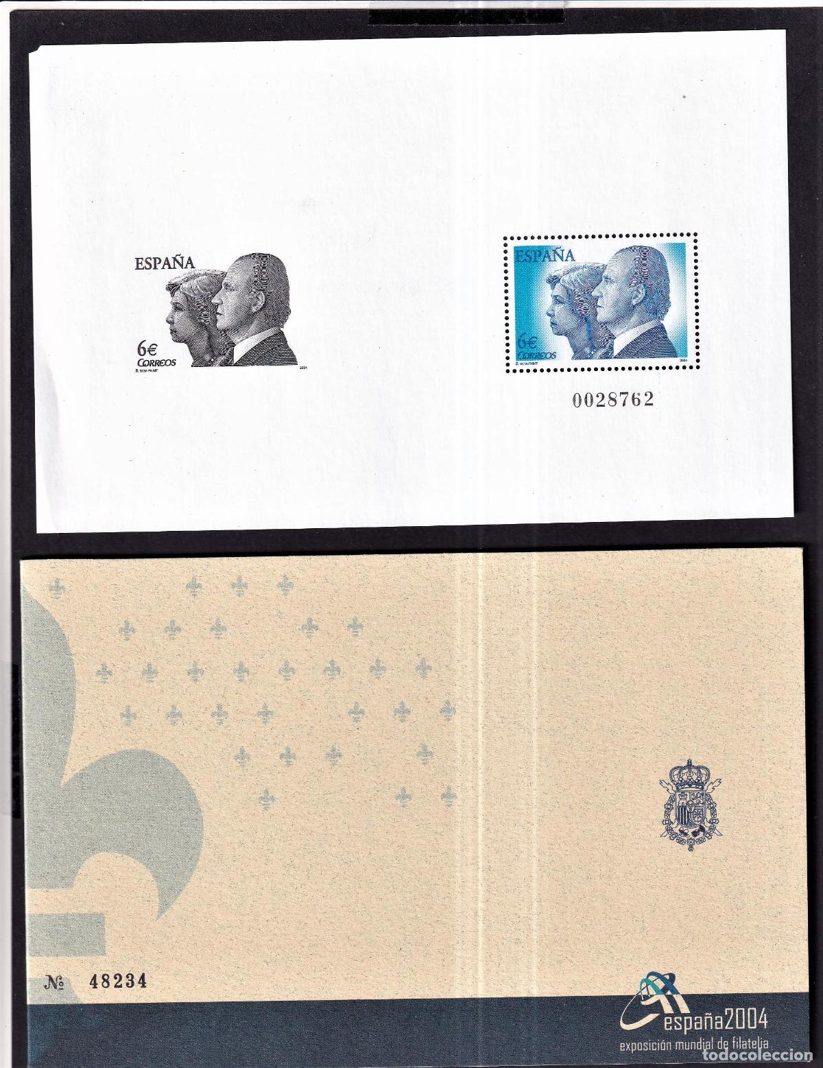 Briefmarken: Sellos Espa&ntilde;a a&ntilde;o 2004 hojita bloque 4087A con carpetilla