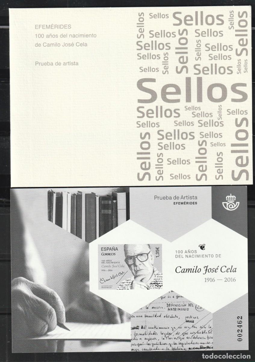 Briefmarken: PRUEBA DE LUJO N&ordm; 132 NACIMIENTO CAMILO JOSE CELA, EN CARPETILLA