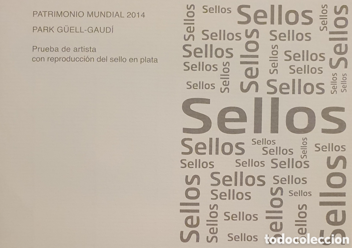 Briefmarken: Sello en plata. Gaud&iacute;. Patrimonio de la Humanidad