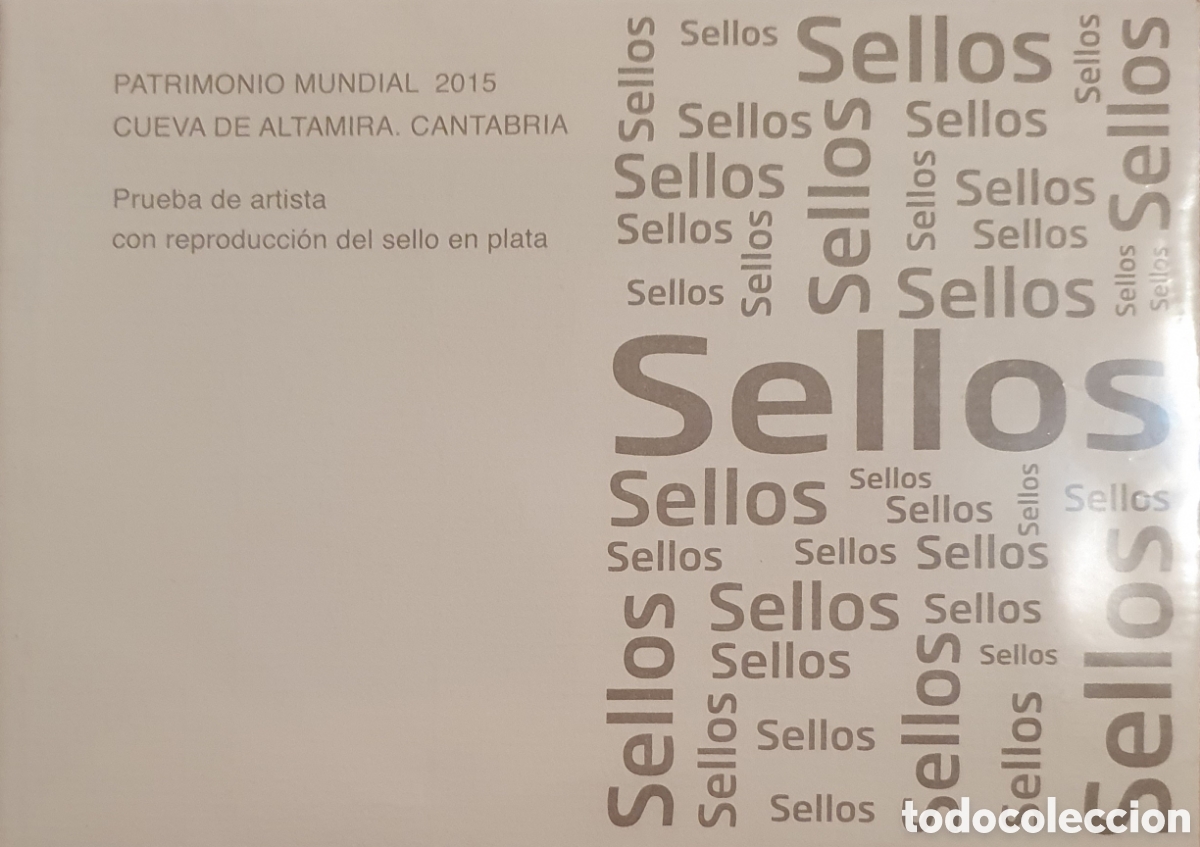 Sellos: Sello en plata. Altamira. Patrimonio de la Humanidad