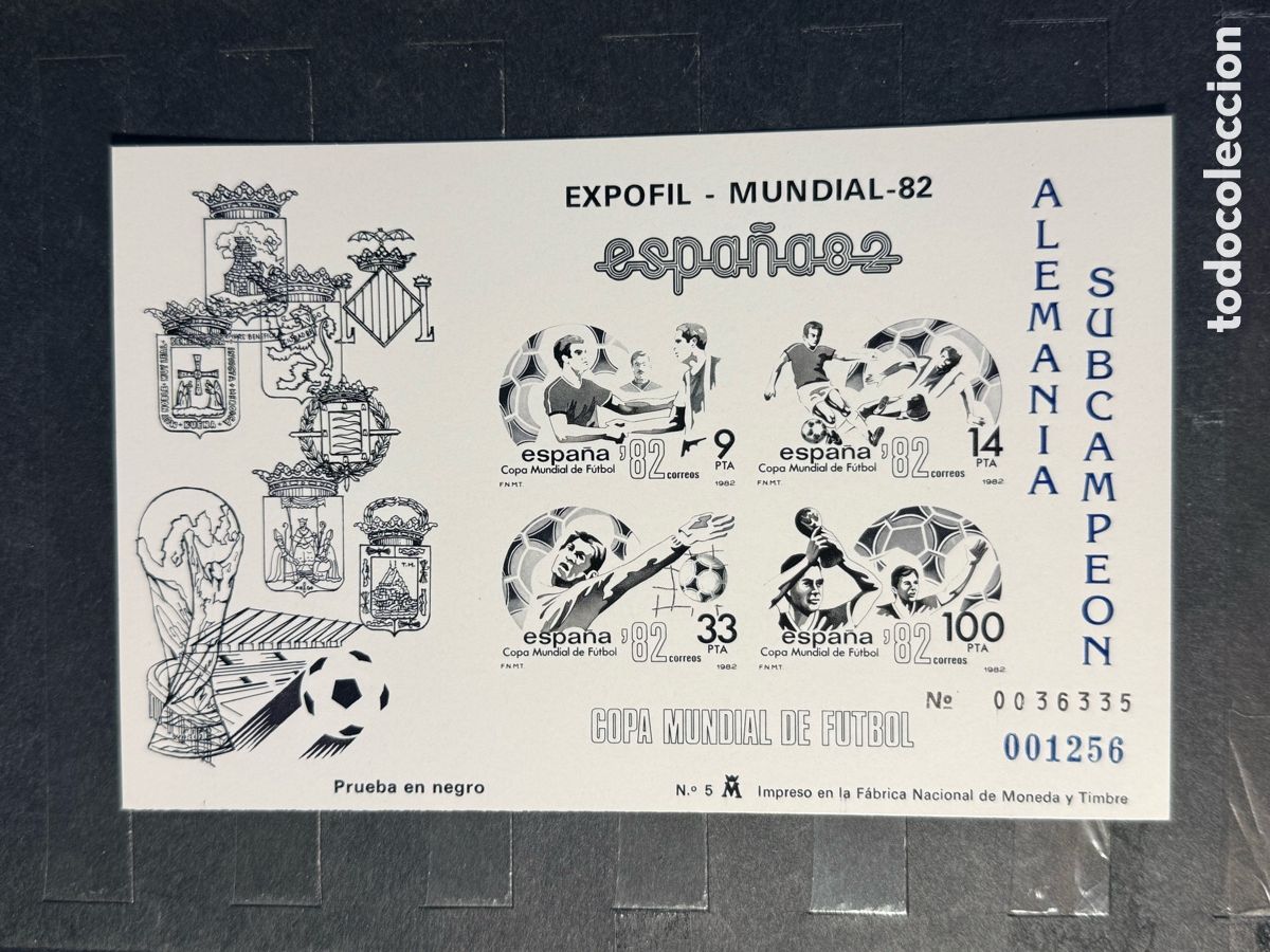 Sellos: Espa&ntilde;a. 1982. Juan Carlos I. Prueba oficial. Edifil 5b. Nuevo sin goma.