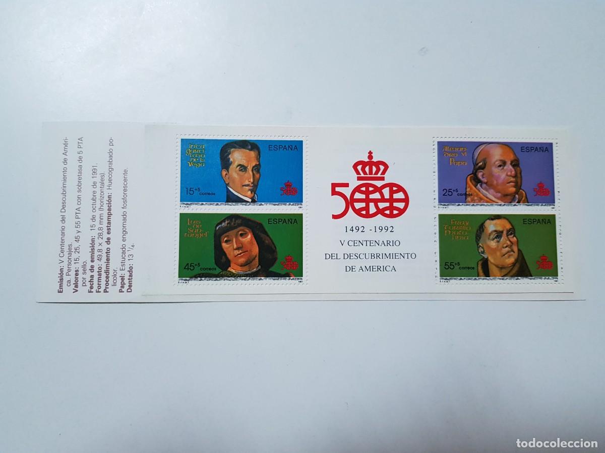 Sellos: V Centenario Descubrimiento de Am&eacute;rica 1986-1991 colecci&oacute;n completa 6 carn&eacute;s sellos Espa&ntilde;a