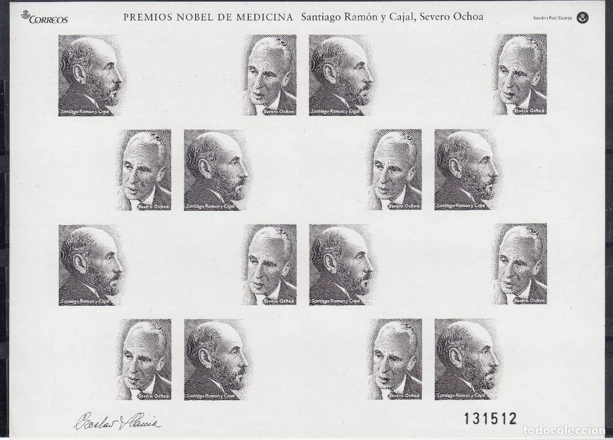Sellos: PRUEBA ESPECIAL EDIFIL 1**. 2003. SEVERO OCHOA Y CAJAL. MNH (222-6)