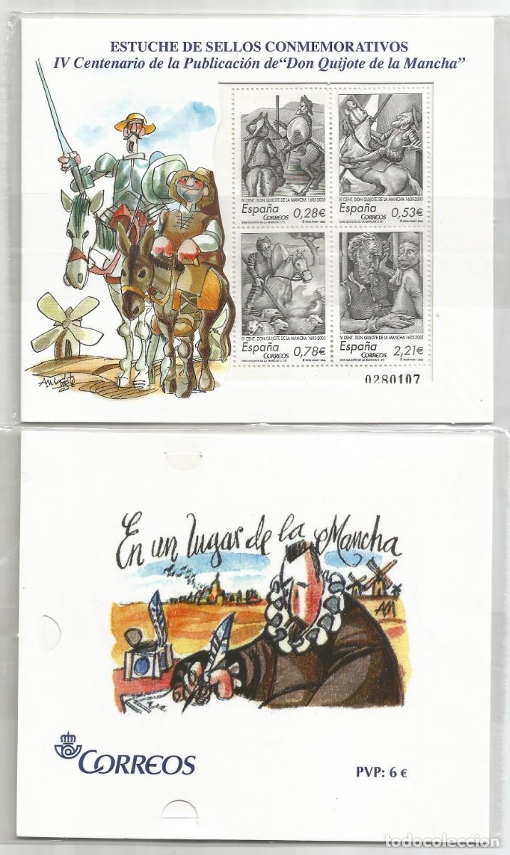 Sellos: ESTUCHE DE SELLOS CONMEMORATIVOS IV C&ordm; DE LA PUBLICACI&Oacute;N &ldquo;DON QUIJOTE DE LA MANCHA&rdquo;