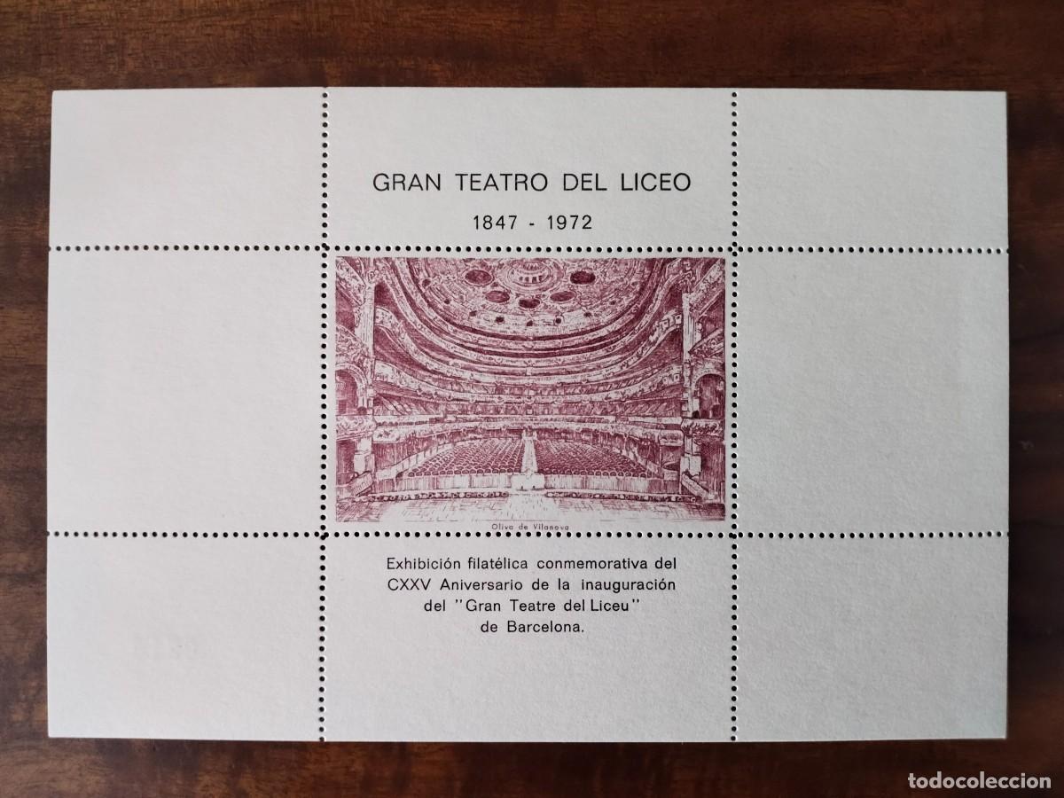Sellos: Gran Teatro del Liceo CXXV Aniversario. Sin circular. Numerado 314.