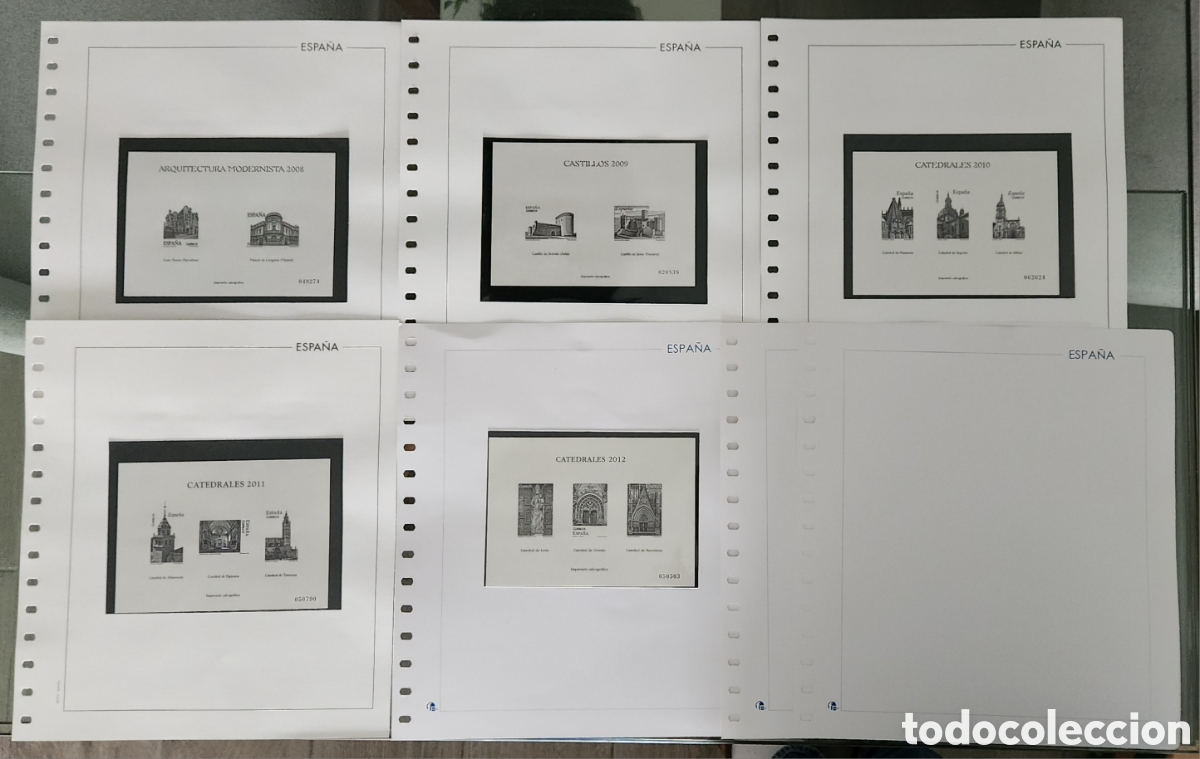 Sellos: Colecci&oacute;n Pruebas artista oficiales abonado filat&eacute;lico Correos Espa&ntilde;a 2008-2012 catedrales castillos