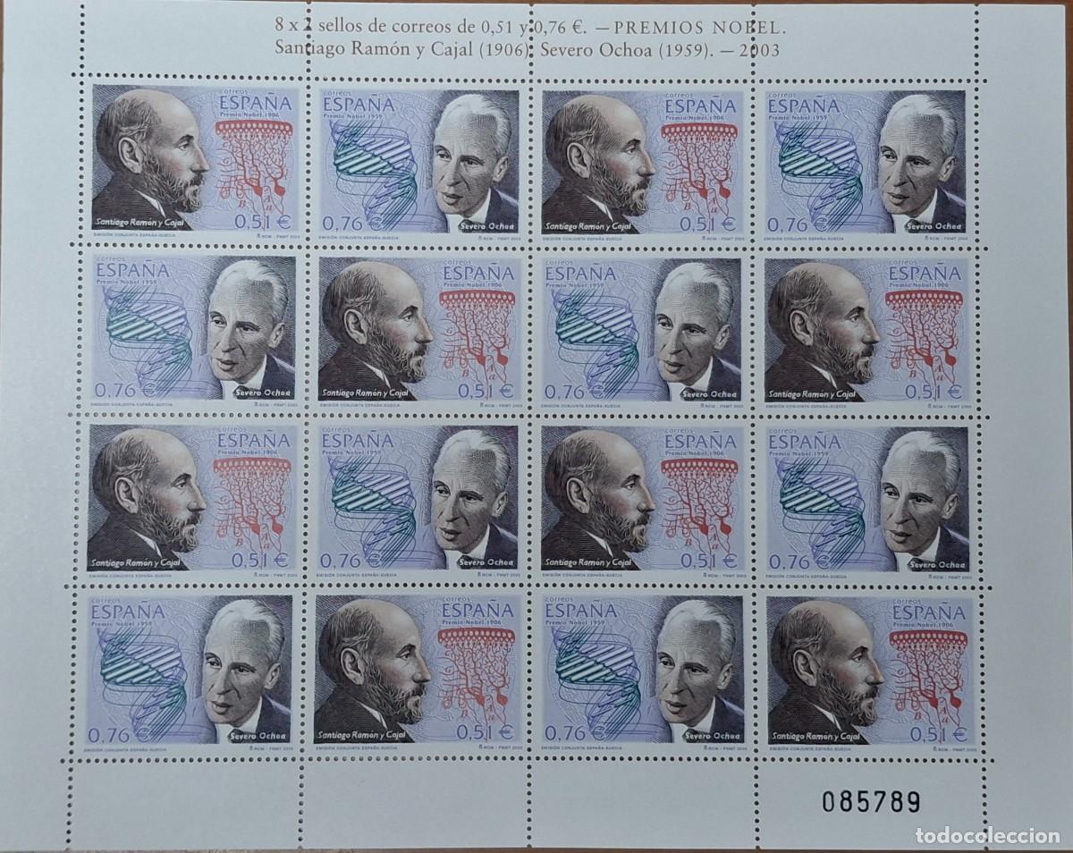 Briefmarken: Sellos Espa&ntilde;a A&ntilde;o 2003 minipliego PREMIOS NOVEL valor facial 10,16&euro;