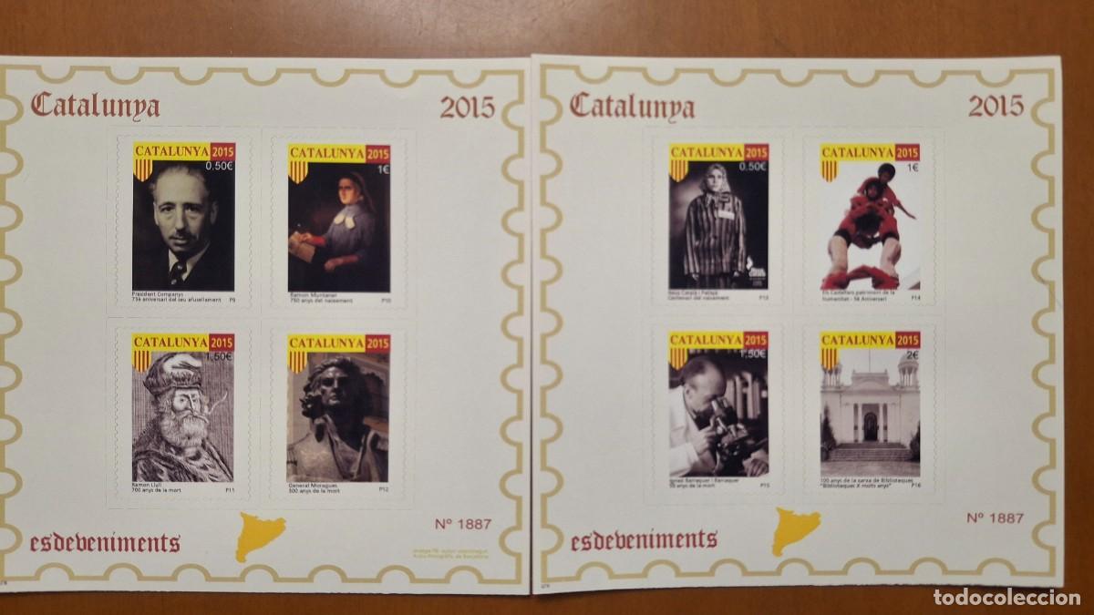 Selos: HB1298 Sellos ESPA&Ntilde;A hojitas bloque pruebas filatelicas Catalu&ntilde;a a&ntilde;o 2015