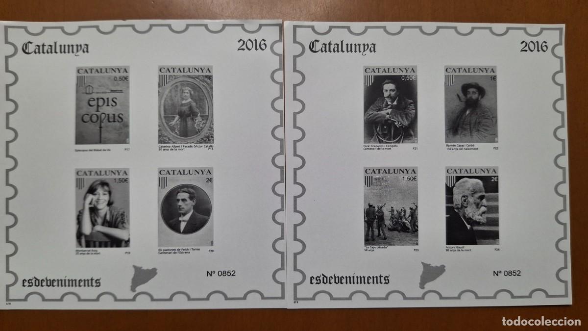 Briefmarken: HB1301 Sellos ESPA&Ntilde;A hojitas bloque pruebas filatelicas Catalu&ntilde;a pruebas en negro a&ntilde;o 2016