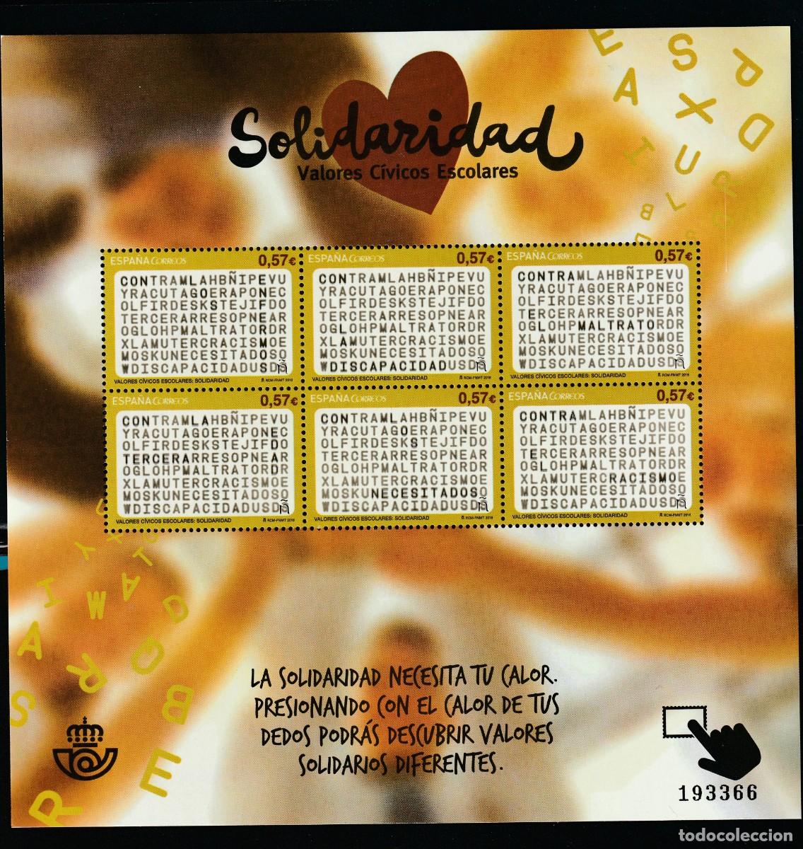 Timbres: MINIPLIEGO 93** VALORES CIVICOS ESCOLARES