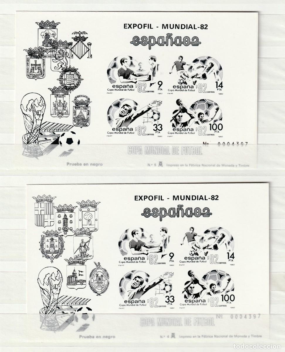 Briefmarken: PRUEBAS DE LUJO 4 / 5 ** MISMA NUMERACI&Oacute;N MUNDIAL ESPA&Ntilde;A&acute;82