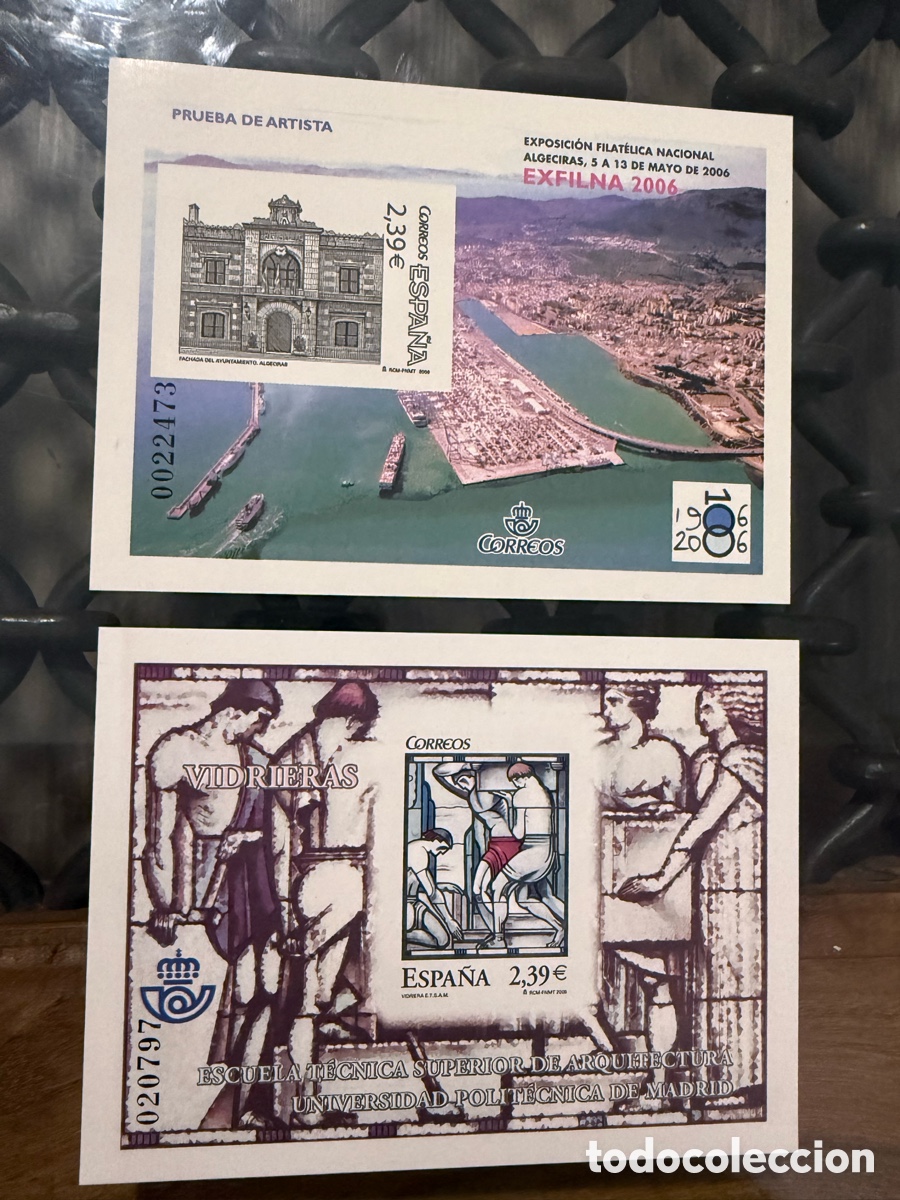 Sellos: Pruebas Lujo Sellos Espa&ntilde;a 2006 Edifil 92 y 93