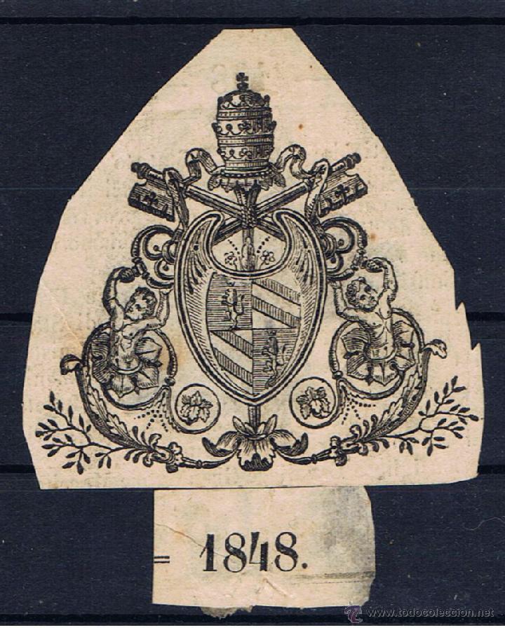 Sellos: logotipo papal 1848 - Foto 1