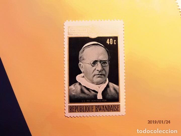Sellos: RUANDA - CENTENARIO VATICANO I - PIO XI. - Foto 1