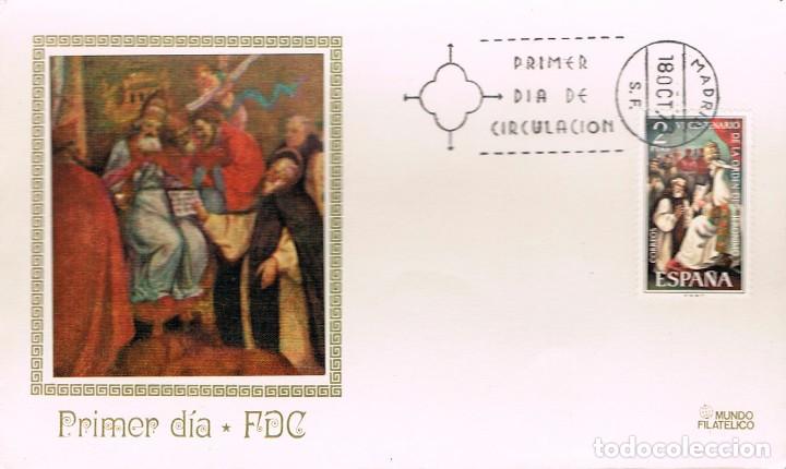 EDIFIL 2158, VI CENTENARIO DE LA ORDEN DE SAN JERONIMO, PRIMER DIA 18-10-1973 MUNDO FILATELICO (Sellos - Temáticas - Religión)