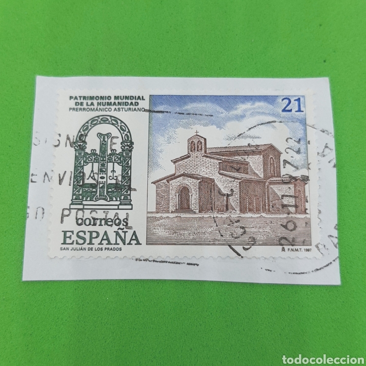 Sellos: (CF01) SELLO PEGADO USADO ESPA&Ntilde;A - Foto 1