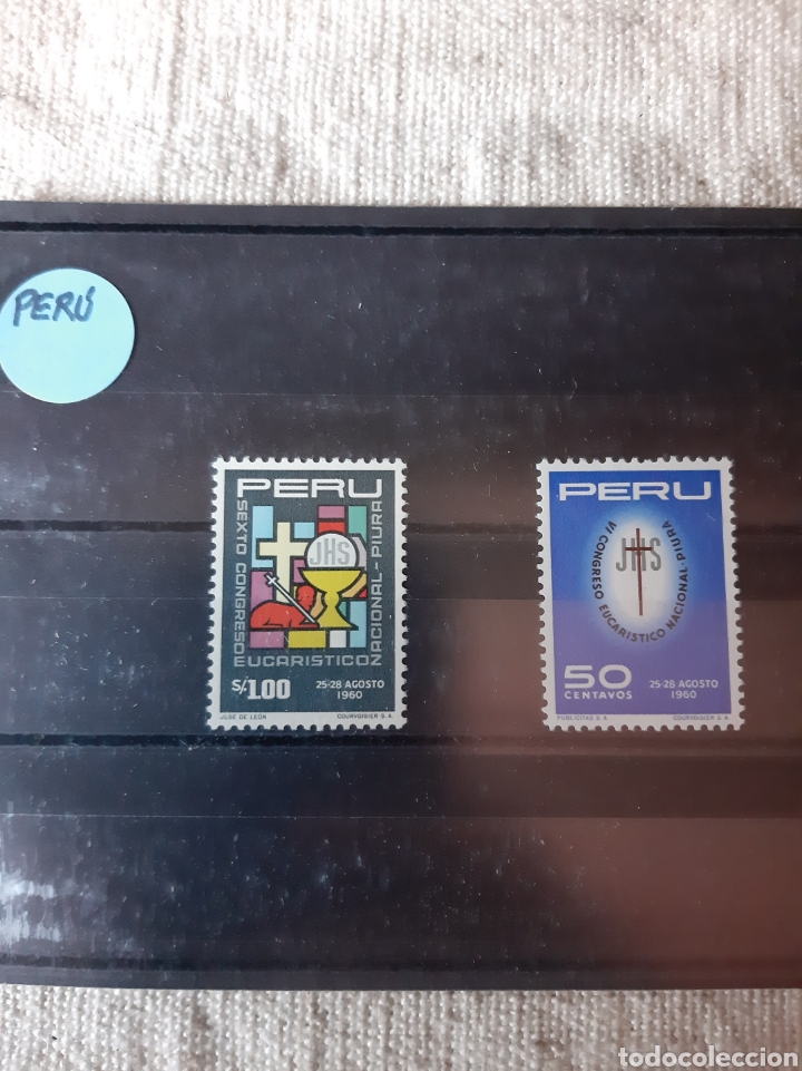 Sellos: PER&Uacute; SERIE NUEVAS 1960 EUCAR&Iacute;STICOS - Foto 1