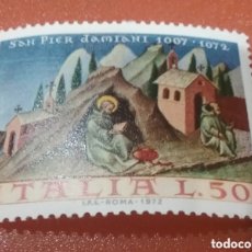 Sellos: SELLO ITALIA NUEVO. 1972. 900ANIV MUERTE SAN PIERO DAMIANI, CARDENAL BENEDICTINO. RELIGIÓN. ARTE.. Lote 365299006