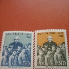 Sellos: SELLO ITALIA NUEVO. 1972. 100ANIV NACIMEINTO DON ORIONE. SACERDOTE. RELIGIÓN. CÁRITAS.. Lote 365661621