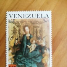 Sellos: VENEZUELA - VALOR FACIAL 1.00 - PINTURA RELIGIOSA - NAVIDAD 1967 - LA VIRGEN DEL ROSAL. Lote 366100756