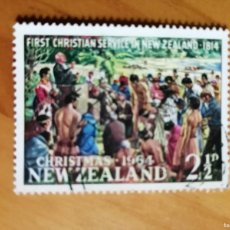 Sellos: NUEVA ZELANDA - VALOR FACIAL 2 1/2 - CHRISTMAS 1964 - 150º ANIVERSARIO PRIMER SERVICIO CRISTIANO. Lote 366112906