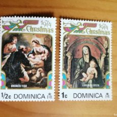 Sellos: DOMINICA - LOTE 2 SELLOS - CHRISTMAS 1974. Lote 366386616