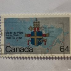 Sellos: SELLO USADO CANADA 1984 VISITA PAPA JUAN PABLO II