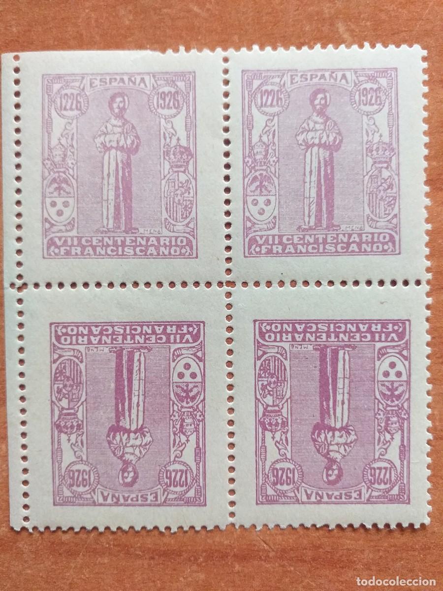 Sellos: 1926 CUATRO VI&Ntilde;ETAS - SEPTIMO CENTENARIO FRANCISCANO - Foto 1