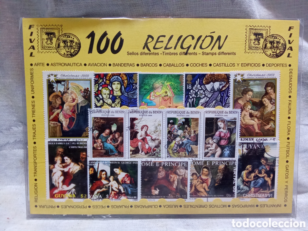 Sellos: 100 SELLOS DE RELIGI&Oacute;N - Foto 1