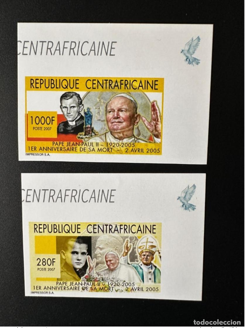 Sellos: Rep&uacute;blica Centroafricana 2007 Mi. 2939 - 2940 ND Sellos del Papa Juan Pablo II Papst