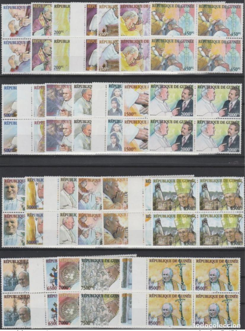 Sellos: Guinea 2004 Mi. 4160 - L4175 Papa Juan Pablo II San bloques de 4
