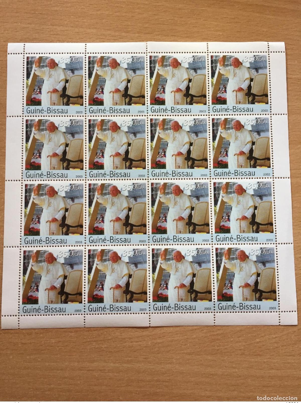 Sellos: Guinea-Bissau 2003 Mi. 2614 Papa Juan Pablo II Hoja de religi&oacute;n