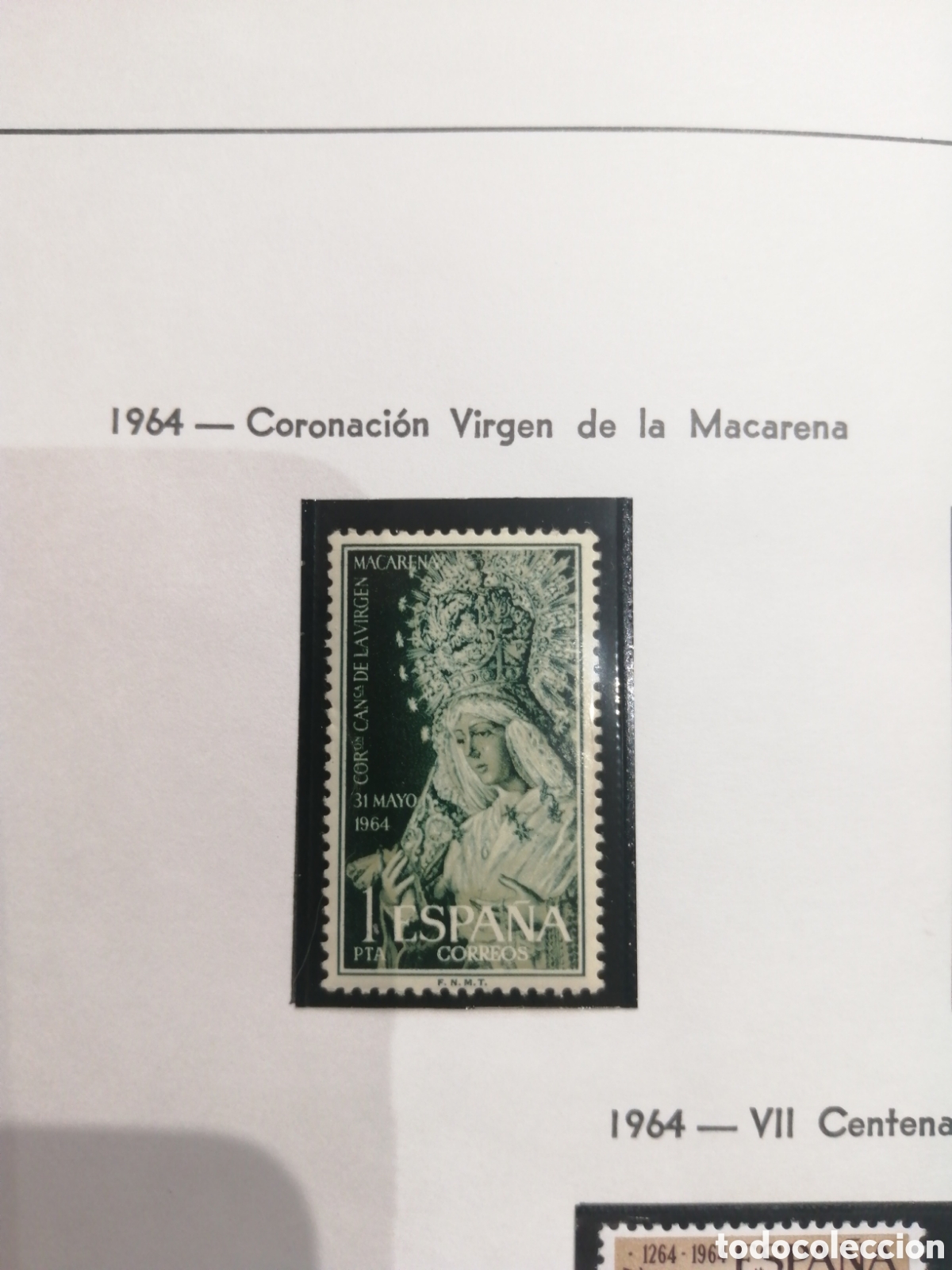 Sellos: Sello Coronacion Virgen de la Macarena 1964