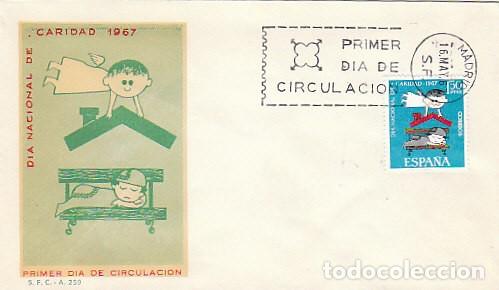 Sellos: EDIFIL 1801, PRO CARITAS ESPA&Ntilde;OLA, PRIMER DIA DE 16-5-1967 EN SOBRE DEL SFC