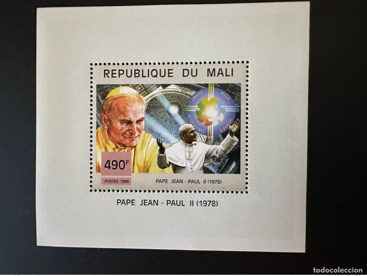 Sellos: Mal&iacute; 1999 Mi. Bl. 2249 Edificio de lujo Papa Juan Pablo II Papst Johannes