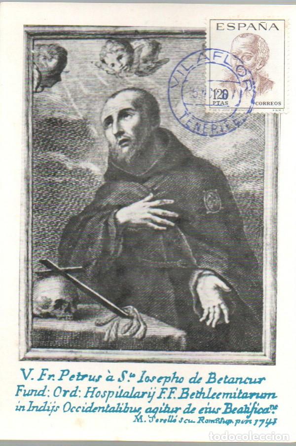 Sellos: Edifil 1830, Juan de Bethencourt, tarjeta m&aacute;xima de primer d&iacute;a de Vilaflor 15-11-1967