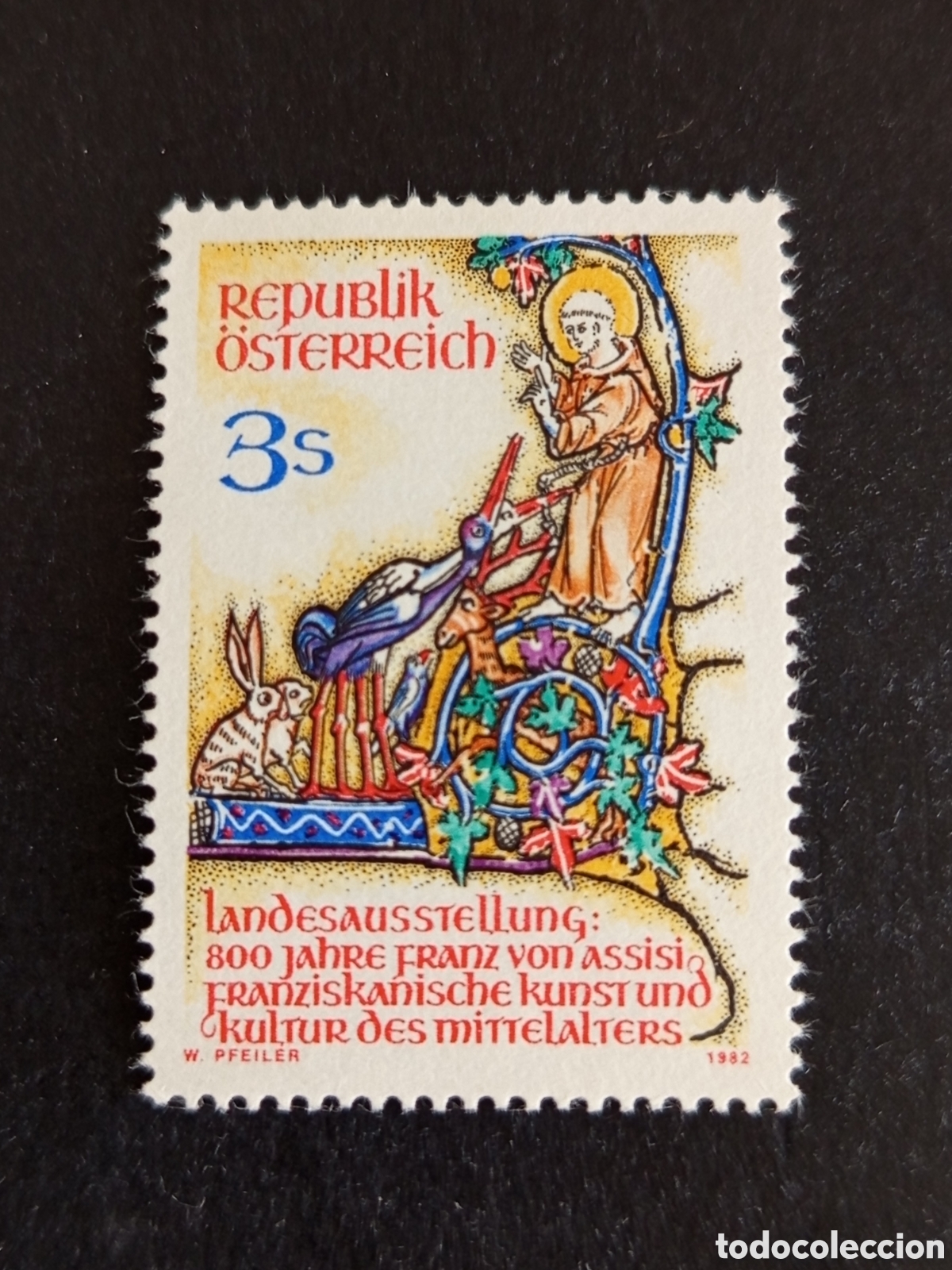 Sellos: AUSTRIA, 1982. San Francisco de As&iacute;s. Yvert 1533. Pedido m&iacute;nimo 3 &euro;. Ver fotos. Serie completa