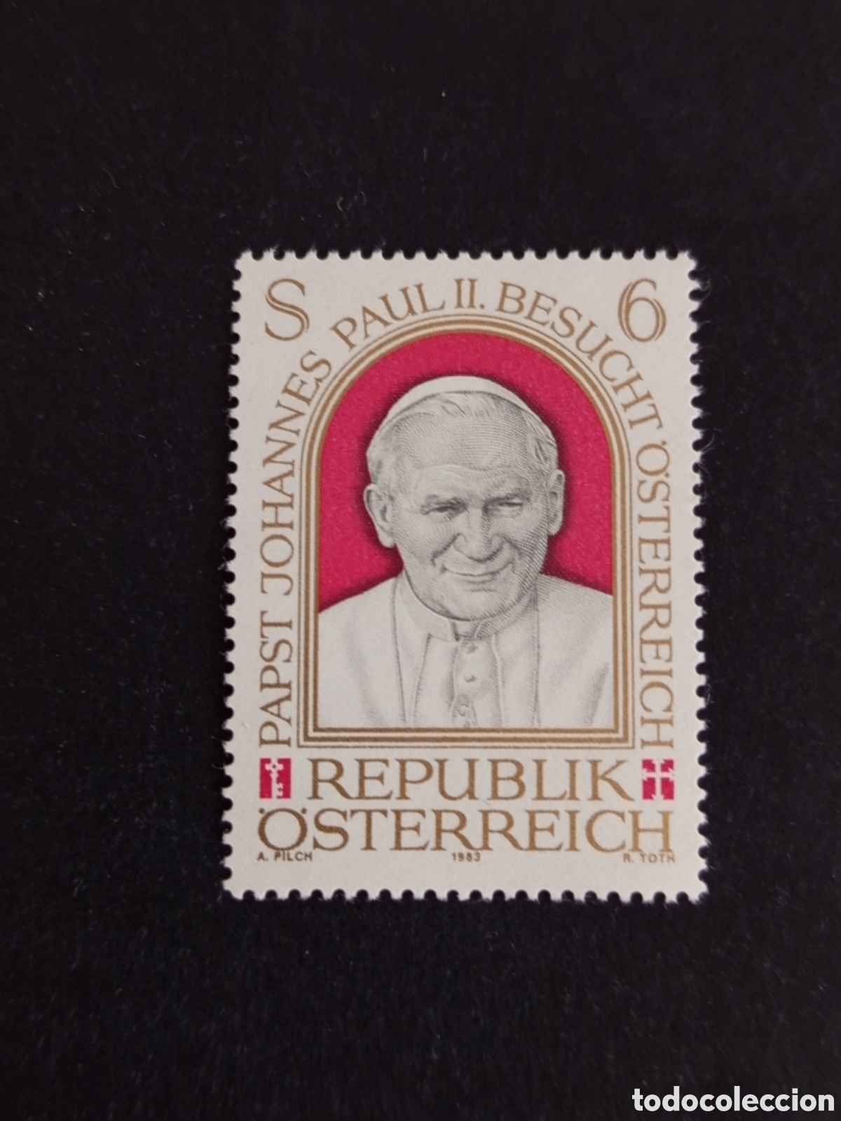 Sellos: AUSTRIA, 1983. Visita de S.S. San Juan Pablo II. Yvert 1580. Pedido m&iacute;nimo 3 &euro;. Ver fotos.