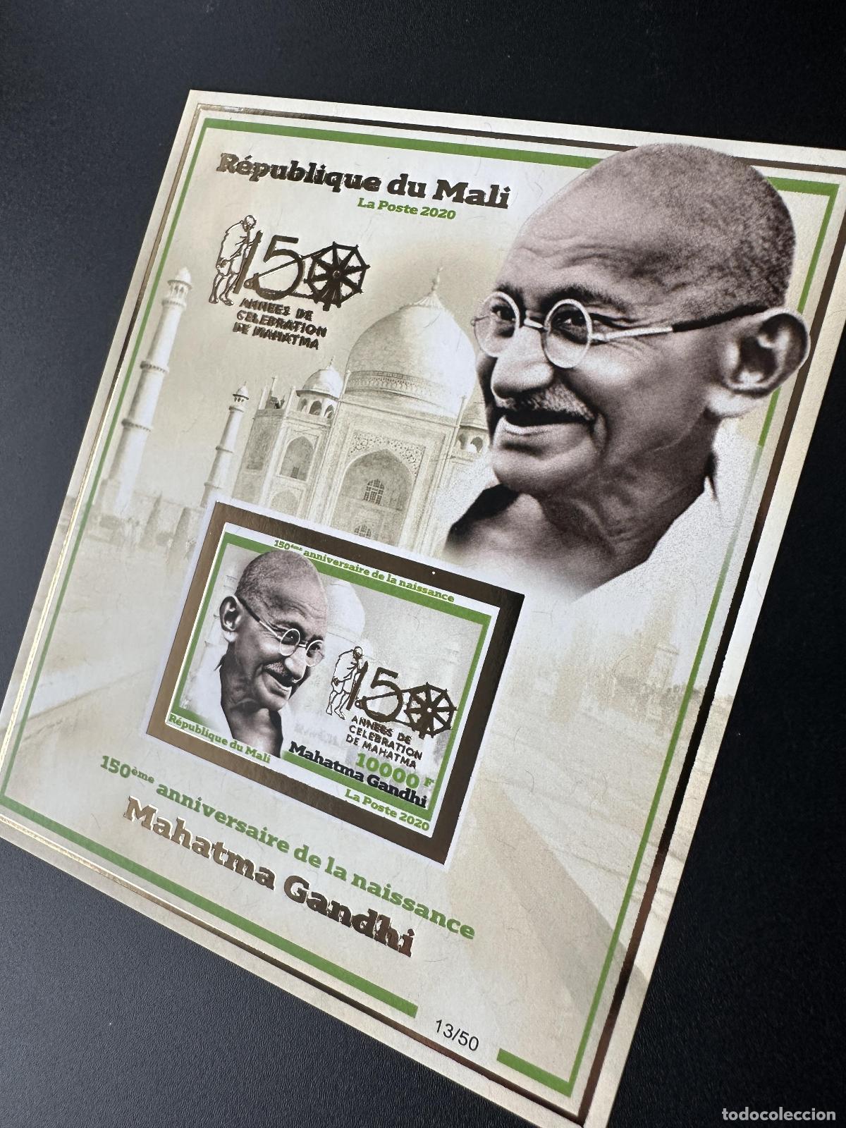 Francobolli: Mali 2020 mayo. &iquest;Bl.? ND Gold Mohandas Mahatma Gandhi celebra los 150 a&ntilde;os de India