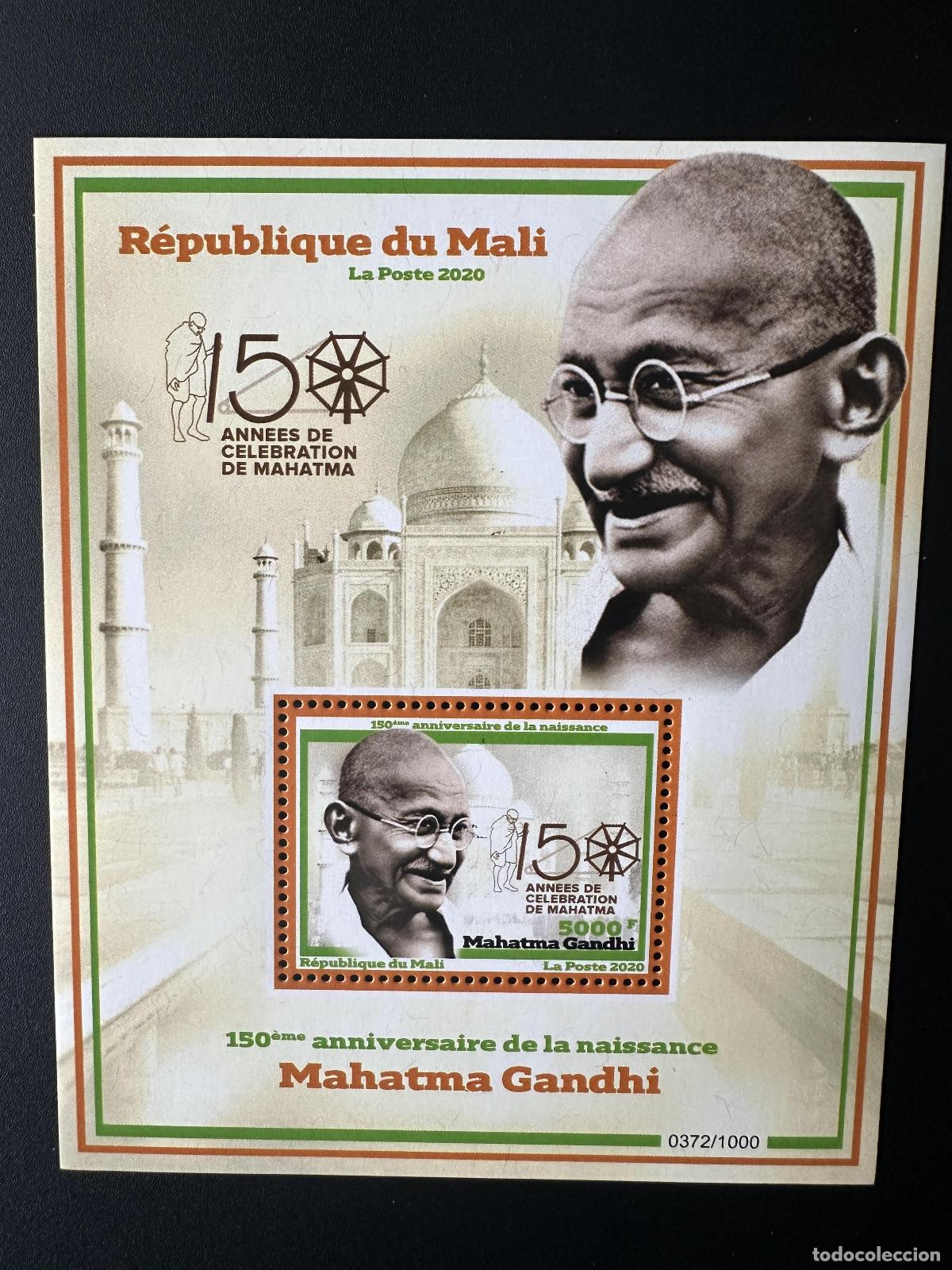 Francobolli: Mali 2020 mayo. &iquest;Bl.? Mohandas Mahatma Gandhi celebra los 150 a&ntilde;os de India