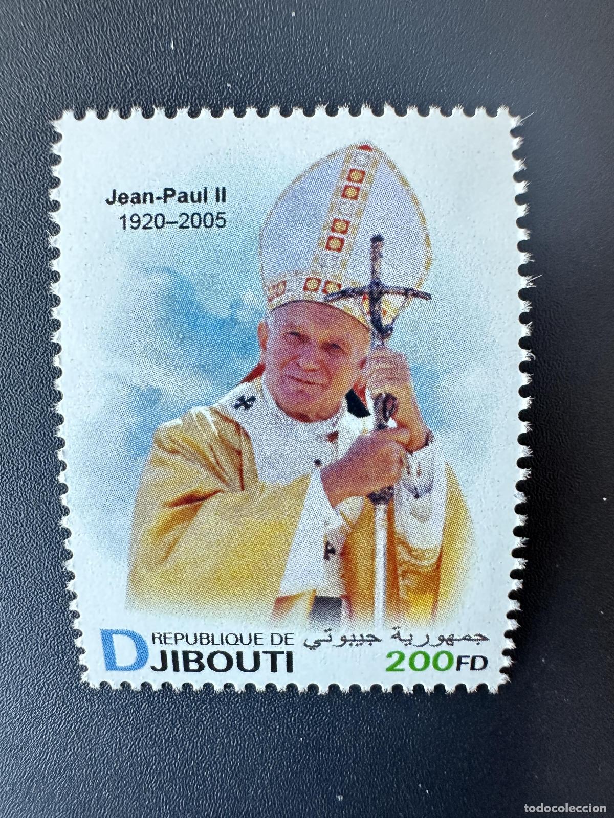 Sellos: Yibuti Schibuti 2023 Mi.? Sello personalizado del Papa Juan Pablo II