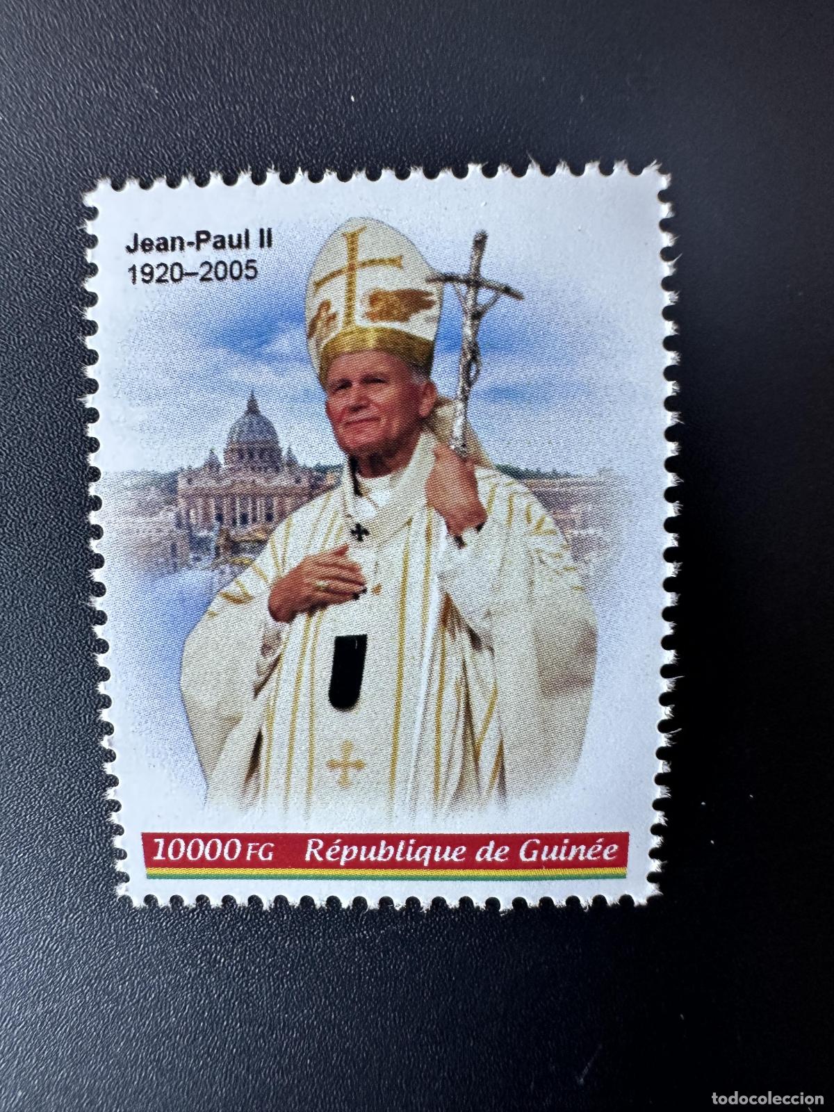 Stamps: Guinea 2023 de mayo 18130 Sello personalizado del Papa Juan Pablo II