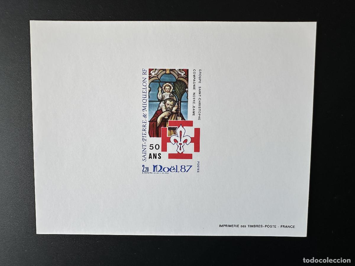 Briefmarken: Francia 1987 YT 483 a prueba de lujo Navidad exploradores religiosos San Crist&oacute;bal