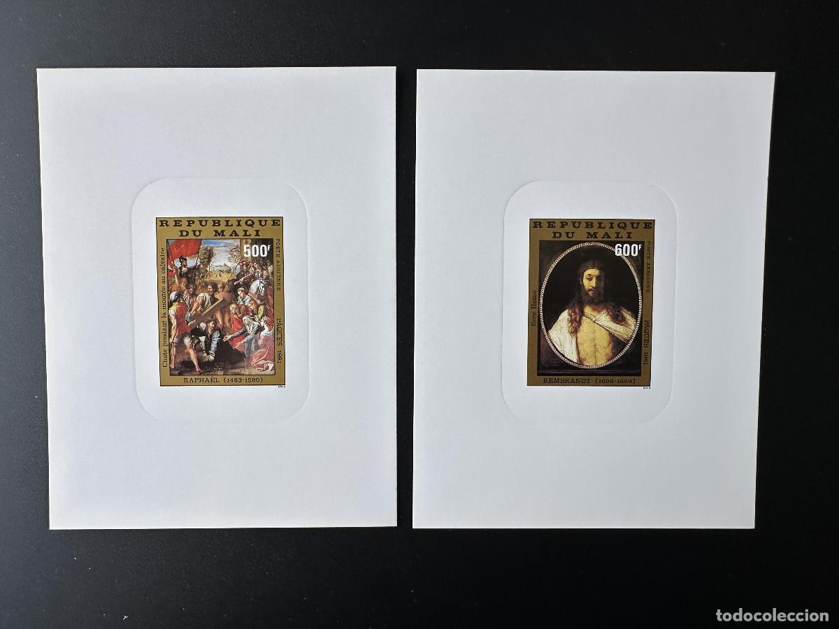 Sellos: Mali 1981 Mi. 849 - 850 a prueba de lujo Arte Rafael Rembrandt Pintura Religi&oacute;n