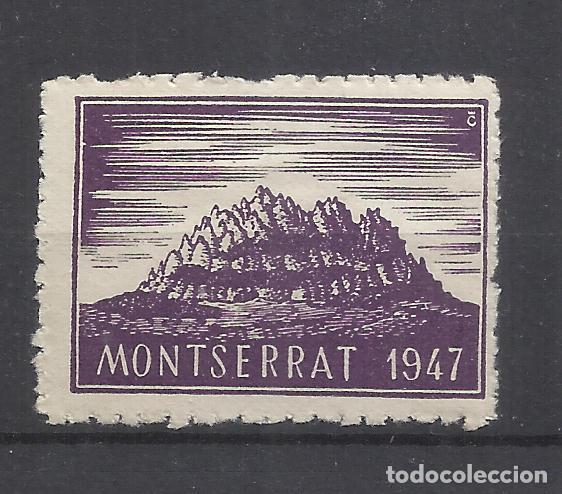 Sellos: montserrat 1947 IMPRENTA Oliva de Vilanova 25 cts nuevo*