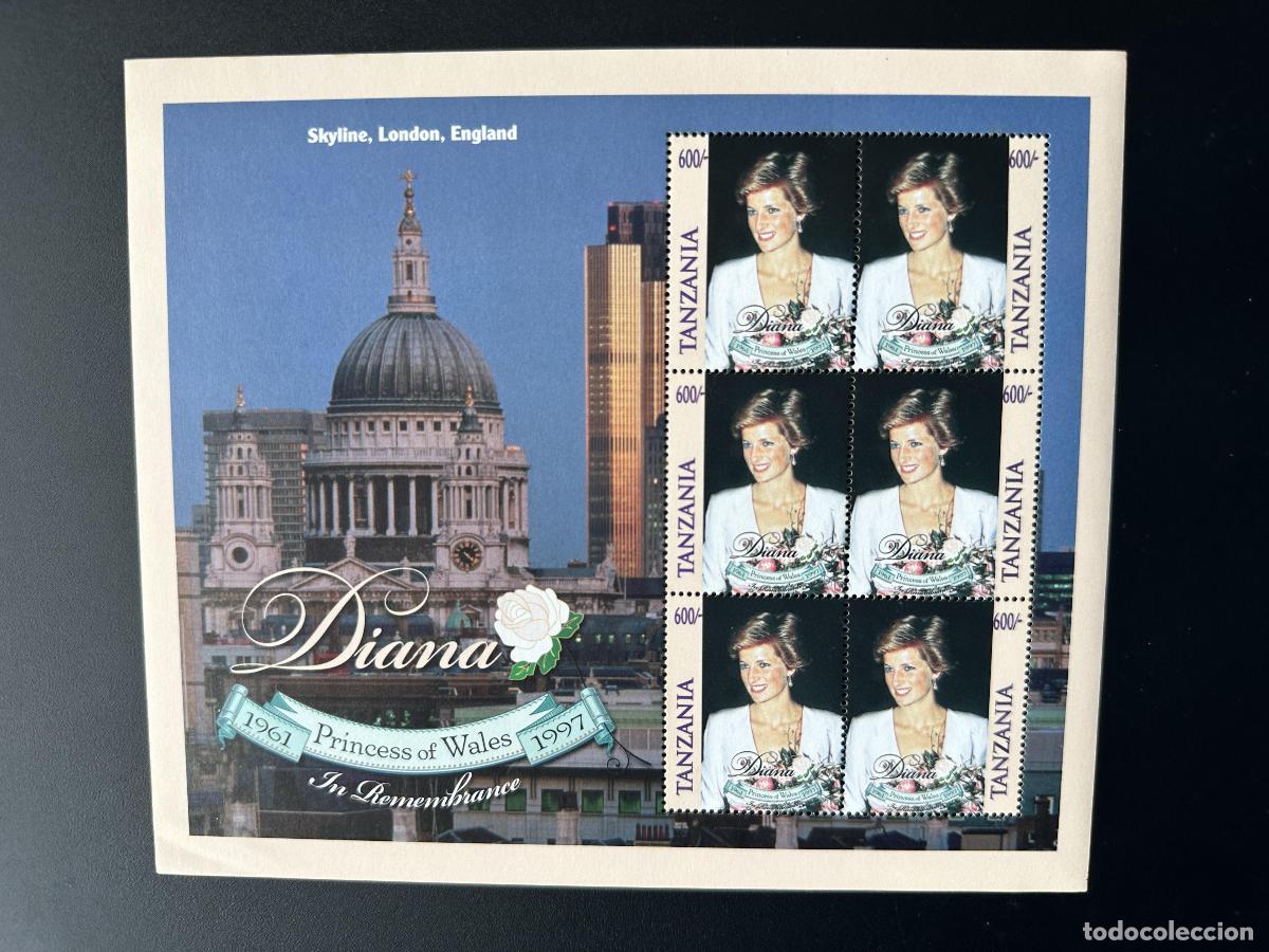 Sellos: Tanzania 1998 Mi. Bl.3141 - 3142 Monumento a Diana Catedral de San Pablo Londres